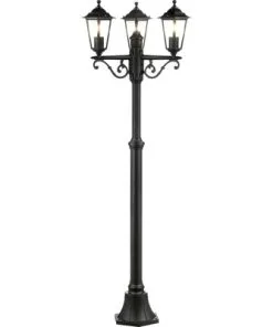 LALUMI Tuinlantaarn Carleen 3-lichts 200 Cm Zwart