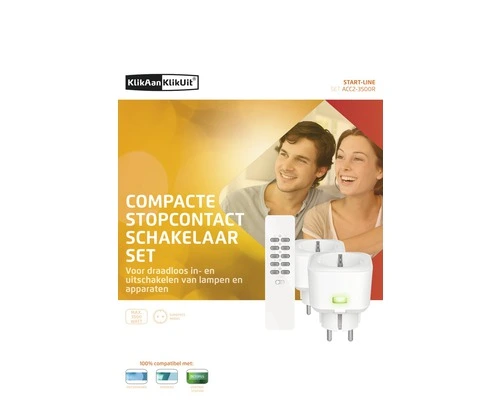 KLIKAANKLIKUIT® Stopcontactschakelaarset ACC2-3500R Wit 6 KLIKAANKLIKUIT® Stopcontactschakelaarset ACC2-3500R Wit - Afbeelding 6