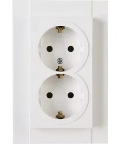KOPP Athenis 55 Inbouw Wandcontactdoos 2-voudig Wit