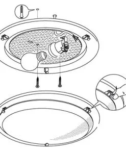 EGLO Plafonniere Planet Ø 29 Cm Wit-chroom -Binnenverlichting Verkoopwinkel DV 8 5103465 09 4c DE 20210211051751