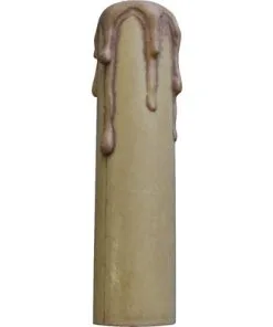 Kaarshuls Voor Kroonluchter Lang Antiek, 2 Stuks