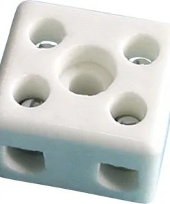 Kroonsteen 2-polig Keramisch, Wit