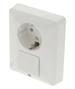 PEHA Standard Inbouw Basiselement Combinatie Wandcontactdoos (wcd) RA 1-voudig + Wisselschakelaar Zuiverwit