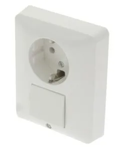 PEHA Standard Inbouw Basiselement Combinatie Wandcontactdoos (wcd) RA 1-voudig + Wisselschakelaar Crème