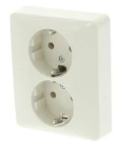PEHA Standard Inbouw Basiselement Wandcontactdoos (wcd) RA 2-voudig Crème