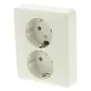 PEHA Standard Inbouw Basiselement Wandcontactdoos (wcd) RA 2-voudig Zuiverwit