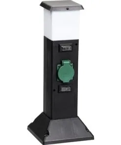 Tuinstopcontact Kunststof 2-voudig Met Lamp