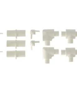 D-LINE Accessoireset T.b.v. Kabelgoot Halfrond 16x8 Mm Wit, 13-delig