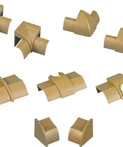 D-LINE Accessoireset T.b.v. Kabelgoot Kwartrond 22x22 Mm Houtlook, 9-delig