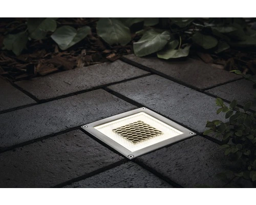 PAULMANN Solar LED Grondinbouwspot Cube RVS 1 PAULMANN Solar LED Grondinbouwspot Cube RVS