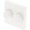 Centraalplaat Met Knop Duodimmer Polar Wit (geschikt Voor PEHA)