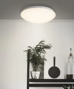 BRILLIANT LED Plafonniere Fakir Met Bewegingssensor Ø 33 Cm Wit