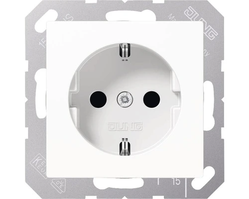 JUNG A500 Inbouw Basiselement Wandcontactdoos (wcd) Met Verhoogde Aanrakingsveiligheid RA 1-voudig Alpine Wit A 1520 KI WW 1 JUNG A500 Inbouw Basiselement Wandcontactdoos (wcd) Met Verhoogde Aanrakingsveiligheid RA 1-voudig Alpine Wit A 1520 KI WW