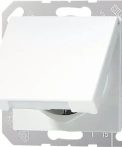 JUNG A500 Inbouw Basiselement Wandcontactdoos (wcd) RA Met Klep 1-voudig Alpine Wit A 1520 KL WW