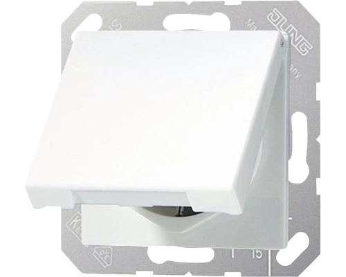JUNG A500 Inbouw Basiselement Wandcontactdoos (wcd) RA Met Klep 1-voudig Alpine Wit A 1520 KL WW 1 JUNG A500 Inbouw Basiselement Wandcontactdoos (wcd) RA Met Klep 1-voudig Alpine Wit A 1520 KL WW