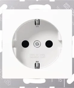 JUNG A500 Inbouw Basiselement Wandcontactdoos (wcd) RA 1-voudig Alpine Wit A 1520 WW