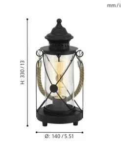 EGLO Tafellamp Vintage Zwart -Binnenverlichting Verkoopwinkel DV 8 5660330 07 4c DE 20210126051652