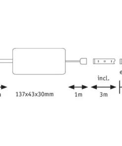 PAULMANN MaxLED 500 LED-strip Basisset Daglichtwit 300 Cm Zilver Ongecoat -Binnenverlichting Verkoopwinkel DV 8 5743597 08 4c RO 20190907211653