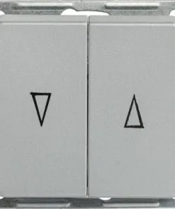 ROTH LANGE Plus Inbouw Jaloezieschakelaar Met Bedieningswipper Zilver