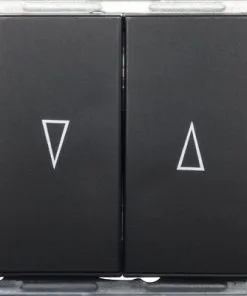 ROTH LANGE Primo Inbouw Jaloezieschakelaar Met Bedieningswipper Zwartgrijs