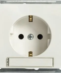 ROTH LANGE Plus Inbouw Wandcontactdoos (wcd) RA 1-voudig Met Tekstvenster Zuiver Wit