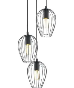 EGLO Hanglamp Newtown 3-lichts Zwart -Binnenverlichting Verkoopwinkel DV 8 5881564 09 4c DE 20210211051800