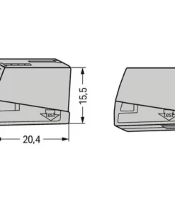 WAGO Kroonklem 224-101, 100 Stuks -Binnenverlichting Verkoopwinkel DV 8 5955046 03 4c DE 20181001121658