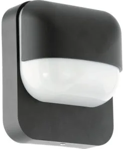 EGLO Buitenlamp Trabada Met Schemersensor Zwart