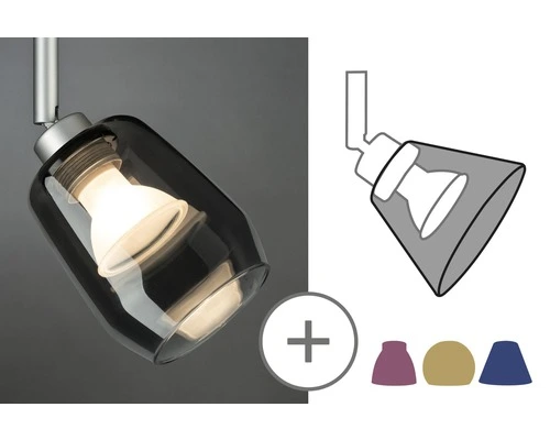 PAULMANN DecoSystems Lampenkap Vento Rookglas 2 PAULMANN DecoSystems Lampenkap Vento Rookglas - Afbeelding 2