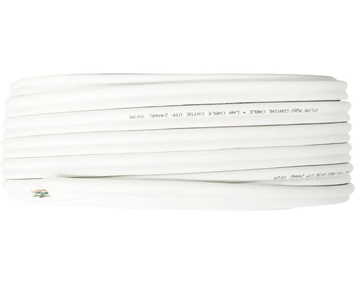 Q-LINK Combikabel Coax+UTP Wit 25 Meter 2 Q-LINK Combikabel Coax+UTP Wit 25 Meter - Afbeelding 2