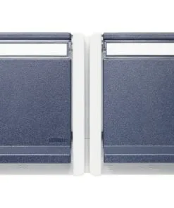 ROTH LANGE Opbouw Wandcontactdoos (wcd) 2-voudig RA IP55 Gijs/blauw Spatwaterdicht