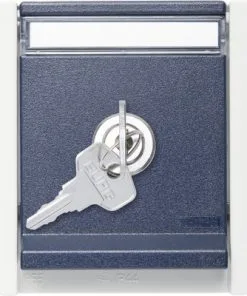 ROTH LANGE Opbouw Wandcontactdoos (wcd) 1-voudig Met Slot RA IP55 , Grijs/blauw Spatwaterdicht