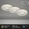 BRILONER LED Inbouwspot Set 8308 Ø 75 Mm Nikkel Mat, 3 Stuks
