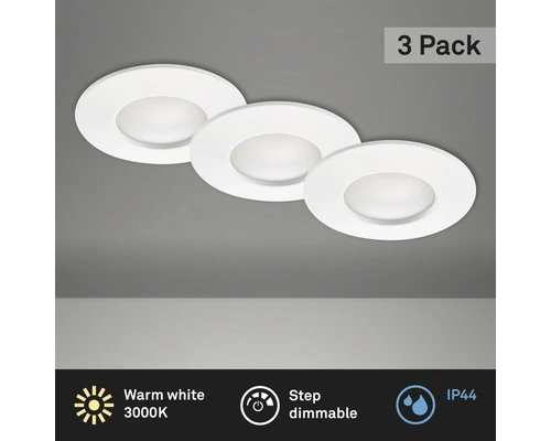 BRILONER LED Inbouwspot Set 8308 Ø 75 Mm Wit, 3 Stuks 1 BRILONER LED Inbouwspot Set 8308 Ø 75 Mm Wit, 3 Stuks