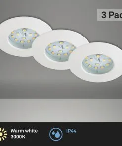 BRILONER LED Inbouwspot Set 8311 Ø 75 Mm Wit, 3 Stuks