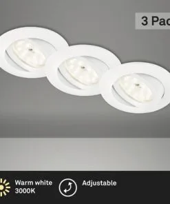 BRILONER LED Inbouwspot Set 8312 Ø 82 Mm Wit, 3 Stuks