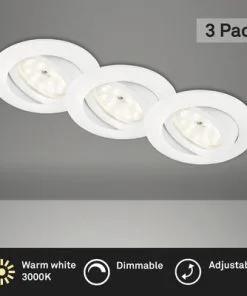 BRILONER LED Inbouwspot Set 8317 Ø 82 Mm Wit, 3 Stuks