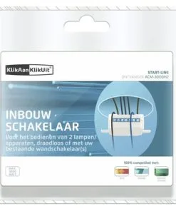 KLIKAANKLIKUIT® Inbouw Schakelaar Duo ACM-3000H2 Wit, Max. 3000 Watt -Binnenverlichting Verkoopwinkel DV 8 6195245 02 4c NL 20170914185233