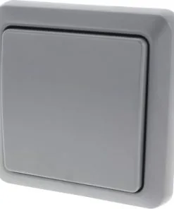 KLIKAANKLIKUIT® Draadloze Wandschakelaar Voor Buiten Enkel AGST-8800 Antraciet