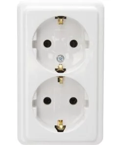 ROTH LANGE Opbouw Wandcontactdoos 2-voudig RA Polarwit