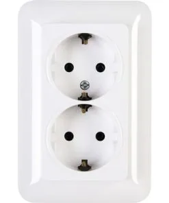 ROTH LANGE Inbouw Wandcontactdoos 2-voudig RA Polarwit