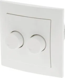 EXIN Inbouw Basiselement Duodimmer Met Berker S1 Dimmerknop Voor LED Lampen 6-50 W Polar Wit