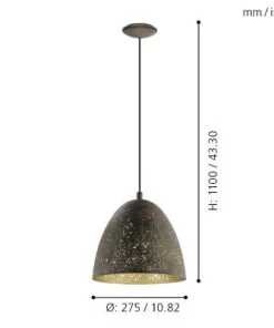 EGLO Hanglamp Safi Bruin-goud E27 Max. 60W Ø 27,5 Cm Energieklasse A++ -Binnenverlichting Verkoopwinkel DV 8 6333116 08 4c DE 20210211063432