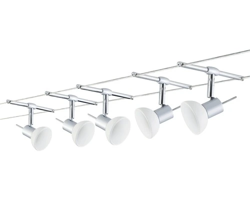 PAULMANN Kabelsysteem Sheela Met 5 Spots Chroom Mat (zonder Verlichtingsmiddel) 1 PAULMANN Kabelsysteem Sheela Met 5 Spots Chroom Mat (zonder Verlichtingsmiddel)