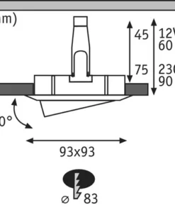 PAULMANN Inbouwspot Nova Plus 93x93 Mm Wit/chroom -Binnenverlichting Verkoopwinkel DV 8 6432967 04 4c NL 20180117155502