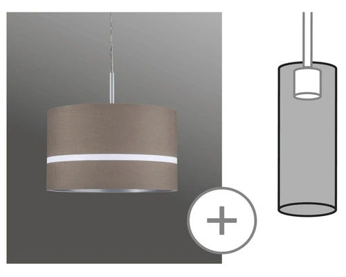 PAULMANN DecoSystems Lampenkap Tessa Ø 25,5 Cm Donkerbruin 4 PAULMANN DecoSystems Lampenkap Tessa Ø 25,5 Cm Donkerbruin - Afbeelding 4