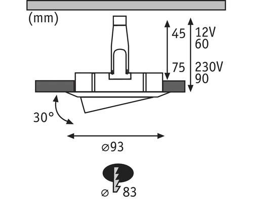 PAULMANN Inbouwspot Nova Plus Ø 93 Mm Geborsteld Staal 4 PAULMANN Inbouwspot Nova Plus Ø 93 Mm Geborsteld Staal - Afbeelding 4