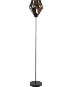 EGLO Vloerlamp Carlton-1 Zwart-koper