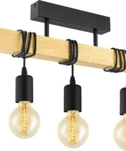 EGLO Plafondlamp Townshend 3-lichts Bruin/zwart -Binnenverlichting Verkoopwinkel DV 8 6642225 01 4c RO 20200814121756