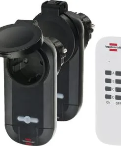 BRENNENSTUHL Draadloze Schakelset Outdoor Zwart